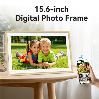 Cadre photo numérique 15,6- pouces, cadre photo numérique HD, cadre photo numérique Wi-Fi